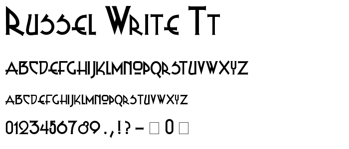 Russel Write TT font